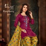 Balaji Rasberry Vol 8 Embroidery Work Dress