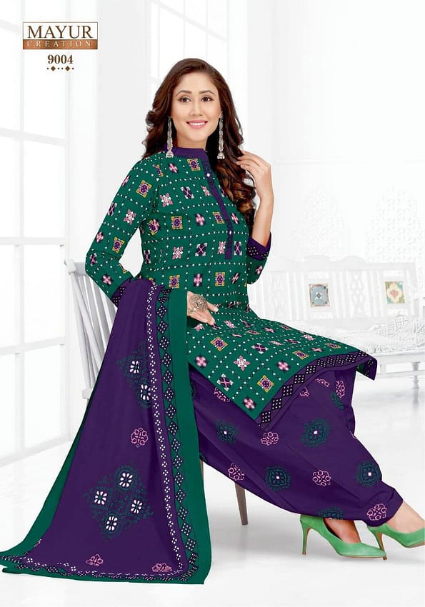 MAYUR CREATION IKKAT VOL 9 COTTON PRINTED SALWAR SUITS AT CHEAPEST PRICE-20145