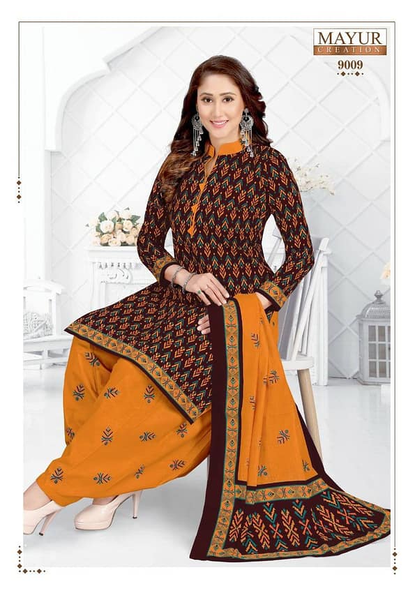 MAYUR CREATION IKKAT VOL 9 COTTON PRINTED SALWAR SUITS AT CHEAPEST PRICE-20148