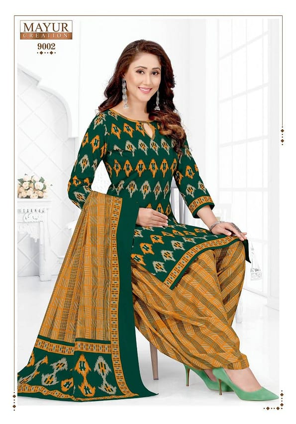 MAYUR CREATION IKKAT VOL 9 COTTON PRINTED SALWAR SUITS AT CHEAPEST PRICE-20151