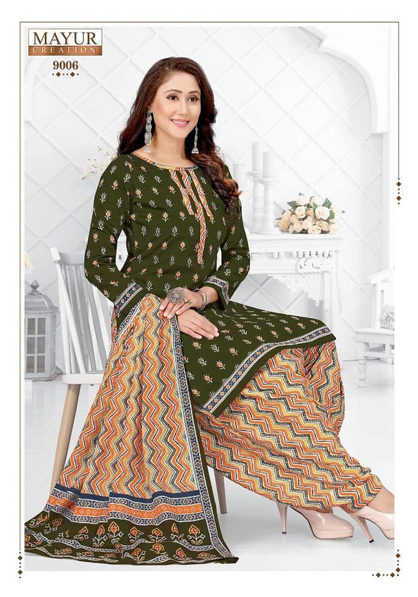 MAYUR CREATION IKKAT VOL 9 COTTON PRINTED SALWAR SUITS AT CHEAPEST PRICE-20152