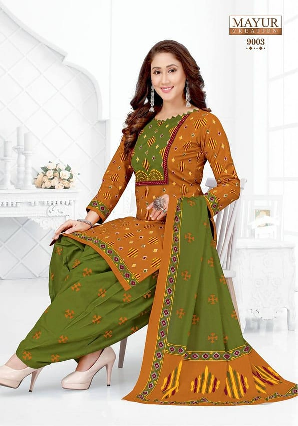 MAYUR CREATION IKKAT VOL 9 COTTON PRINTED SALWAR SUITS AT CHEAPEST PRICE-20153